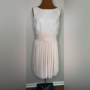 JH Evenings Champagne Shimmery Formal Semi Prom Party Bridesmaid Dress Size 12